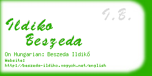 ildiko beszeda business card