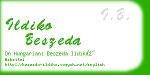 ildiko beszeda business card